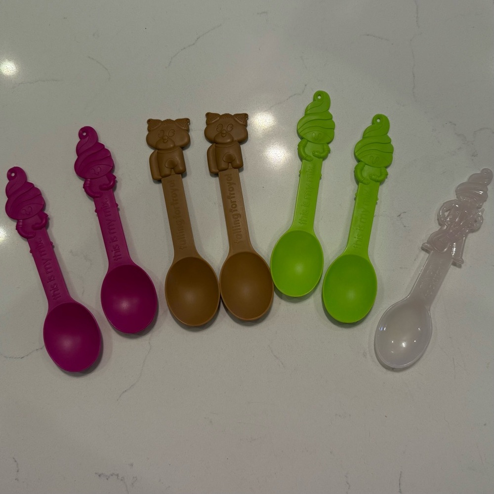 Baskin Robbins Collectible Character Spoon Set – 7-Piece Vintage Lot